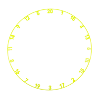 Zahlenring OnePiece Electric Yellow