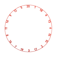 Number Ring OnePiece  Inferno Red
